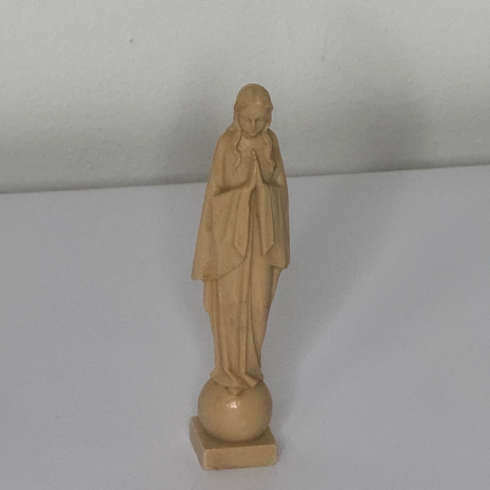 Vintage Mother Virgin Mary Catholic Christian Plastic Figurine Religious Statue